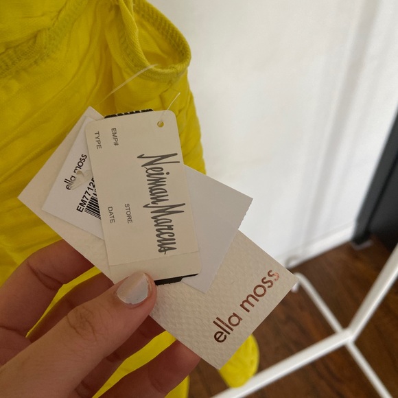 Neiman Marcus Yellow Summer Mini Dress - Picture 3 of 4